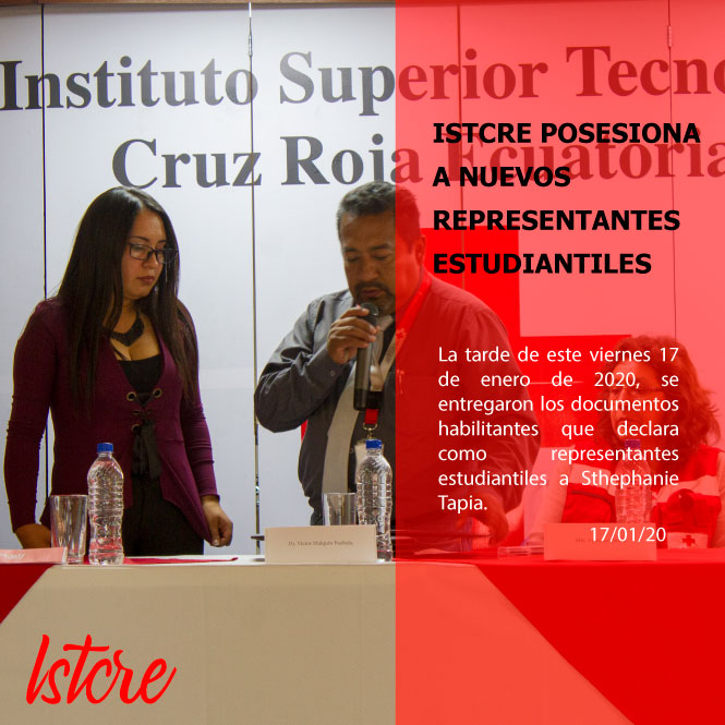 ISTCRE POSESIONA A NUEVOS REPRESENTANTES ESTUDIANTILES